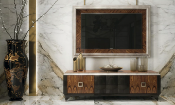 OSCAR - Wood veneer TV cabinet with drawers by Guerra Vanni - view 3